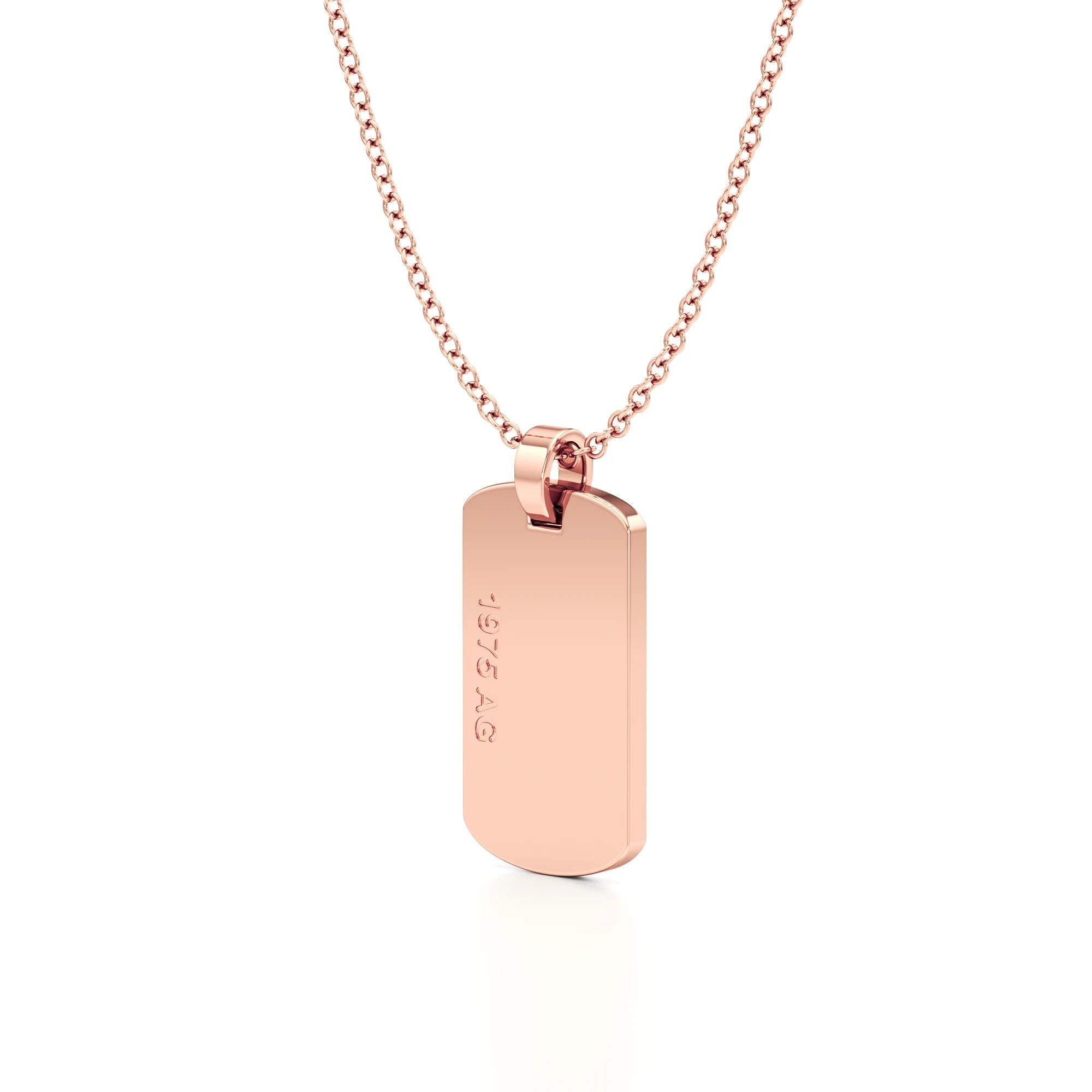 Army Dog Tag Initial Year Necklace