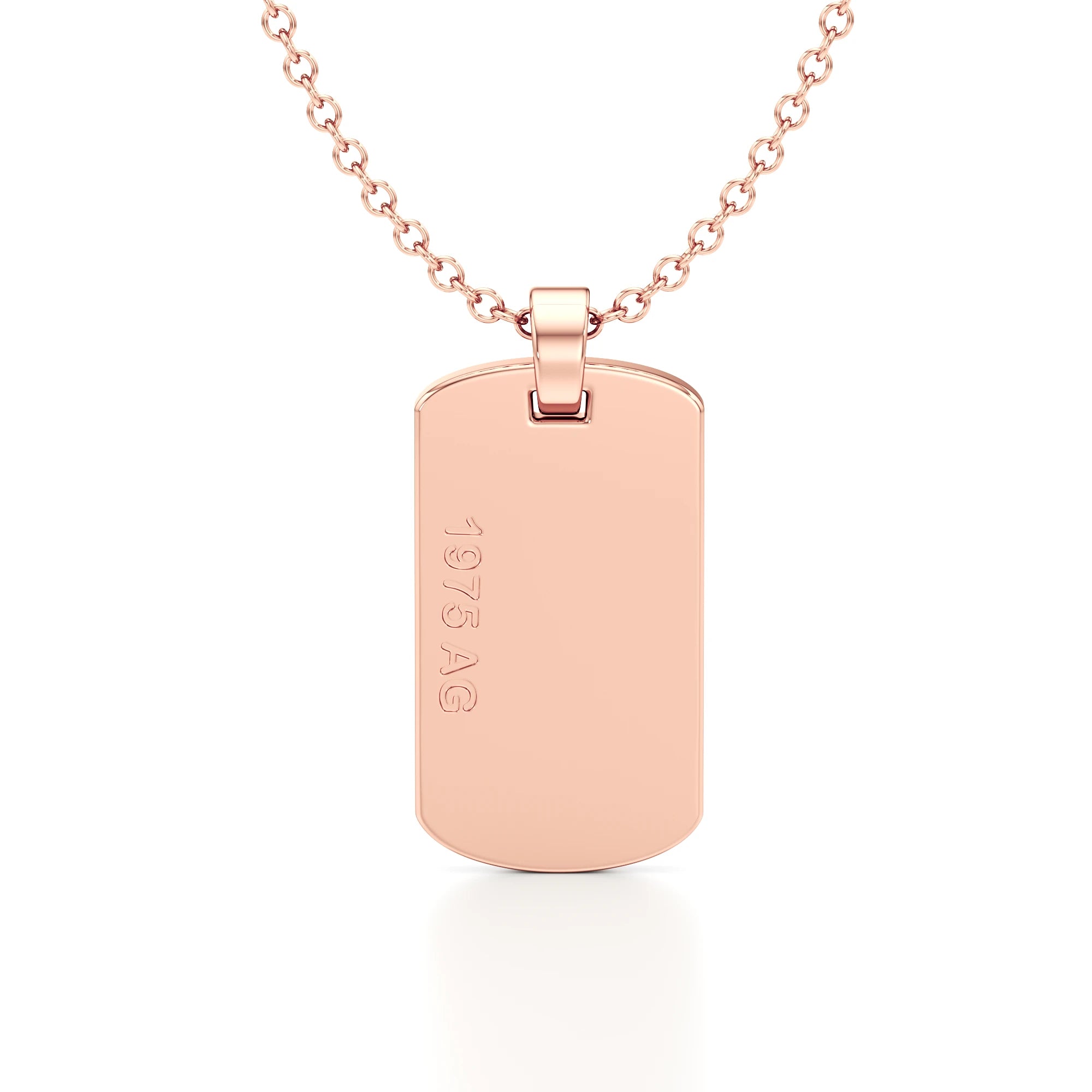 Army Dog Tag Initial Year Necklace
