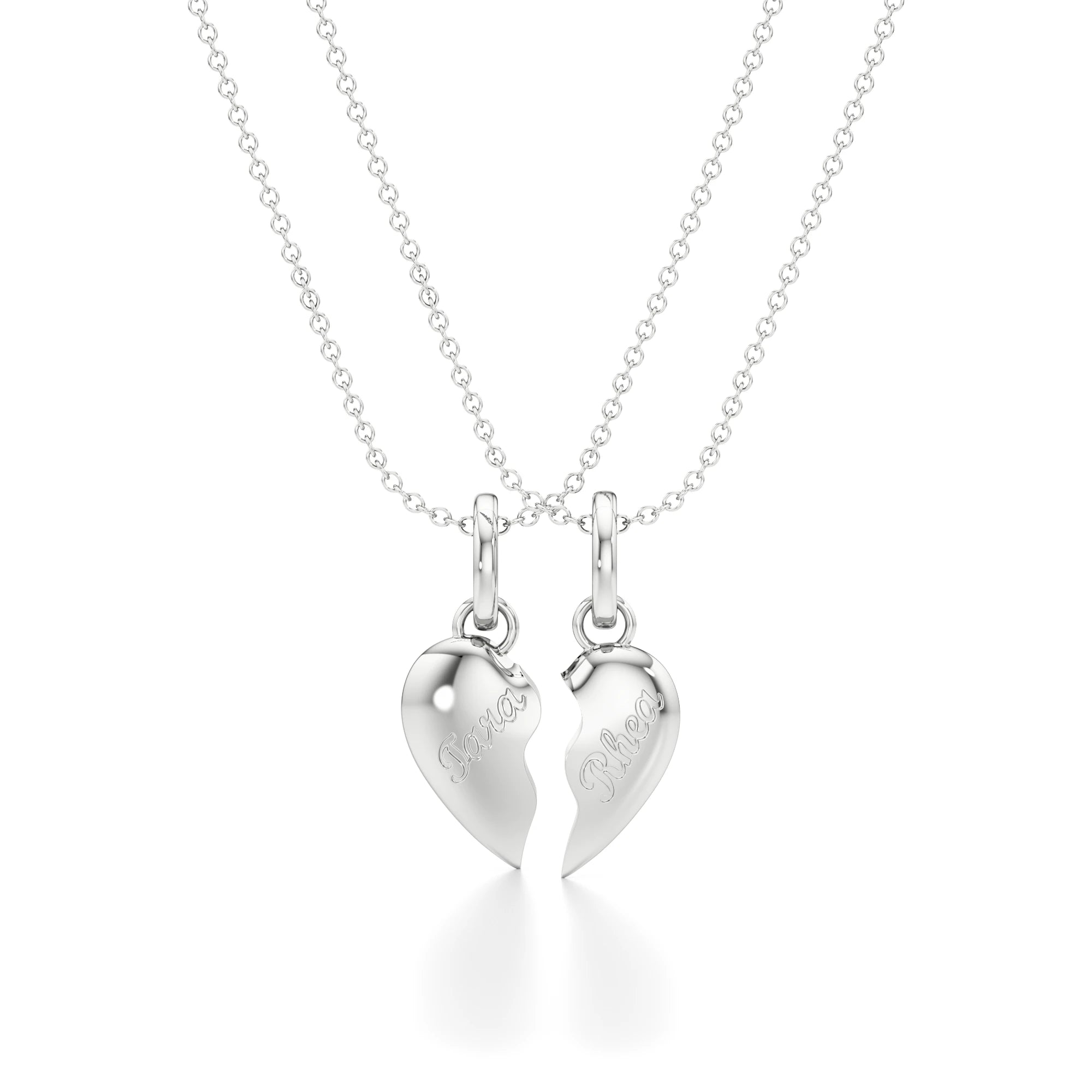 Two Piece Heart Necklace