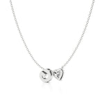 Initial Necklace with Heart Diamond Accent