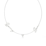 Two Name Necklace with Heart Detailing