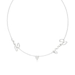 Two Name Necklace with Heart Detailing