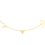 Two Name Necklace with Heart Detailing