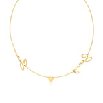 Two Name Necklace with Heart Detailing