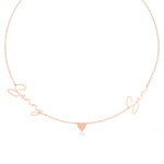 Two Name Necklace with Heart Detailing
