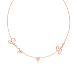 Two Name Necklace with Heart Detailing