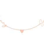 Two Name Necklace with Heart Detailing