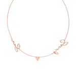 Two Name Necklace with Heart Detailing