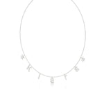 Name Necklace with Star Detailing in Diamond Pavé