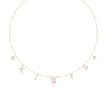 Name Necklace with Star Detailing in Diamond Pavé