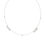 Multi Name Necklace with Diamond Accents