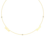 Multi Name Necklace with Diamond Accents