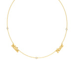 Multi Name Necklace with Diamond Accents