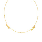 Multi Name Necklace with Diamond Accents