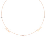 Multi Name Necklace with Diamond Accents