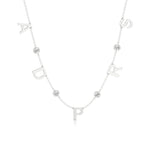 Multi Initial Necklace with Diamond Detailing