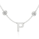 Multi Initial Necklace with Diamond Detailing
