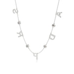Multi Initial Necklace with Diamond Detailing