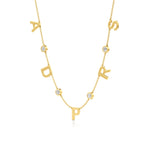 Multi Initial Necklace with Diamond Detailing