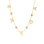 Multi Initial Necklace with Diamond Detailing