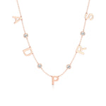 Multi Initial Necklace with Diamond Detailing