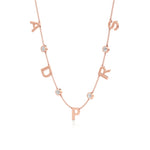 Multi Initial Necklace with Diamond Detailing