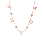 Multi Initial Necklace with Diamond Detailing