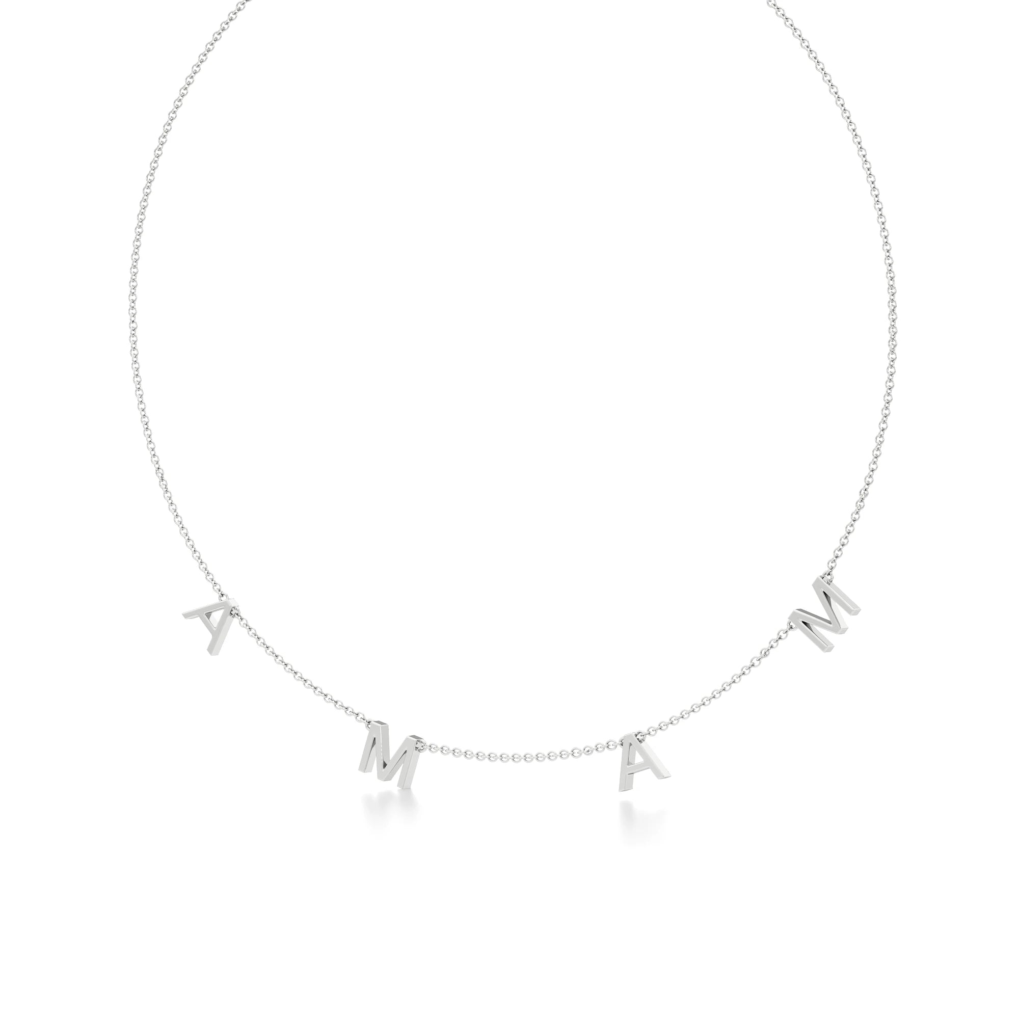 Mama Necklace in Diamond Pavé