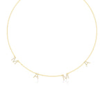 Mama Necklace in Diamond Pavé