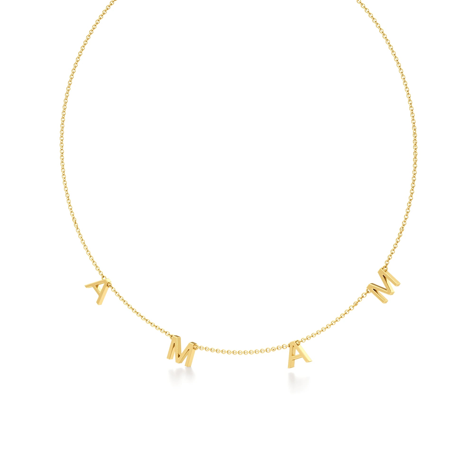 Mama Necklace in Diamond Pavé