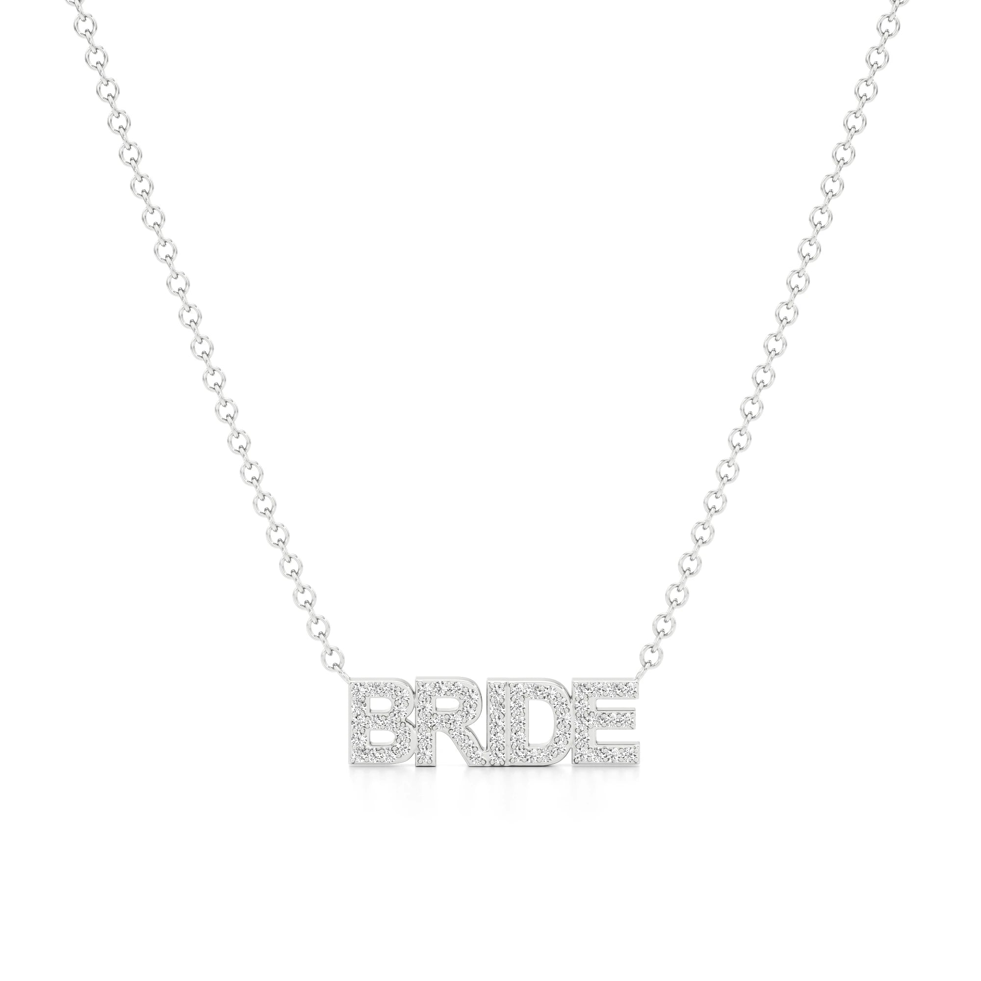 Bride Necklace in Diamond Pavé