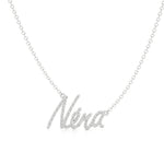 Name Necklace in Diamond Pavé