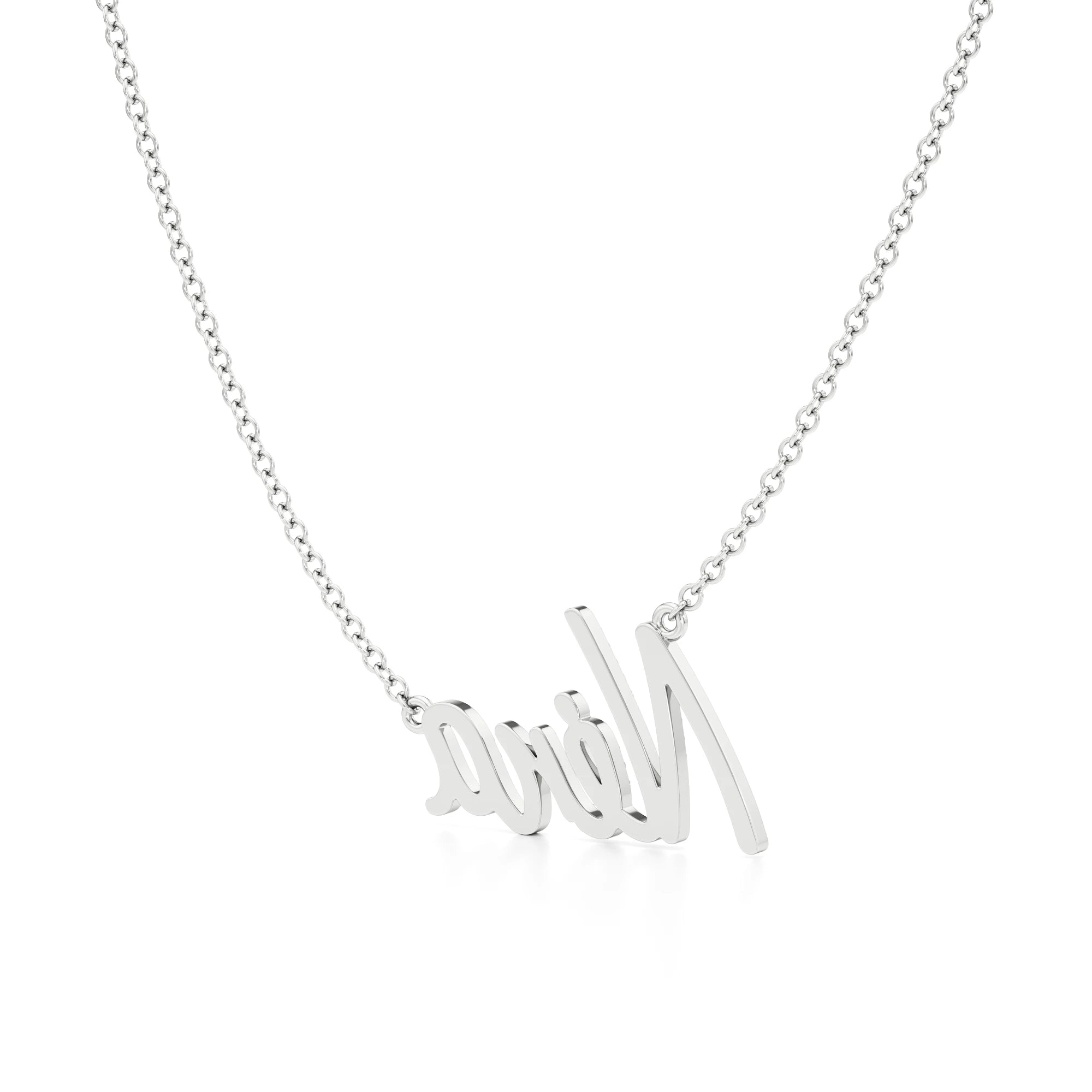 Name Necklace in Diamond Pavé