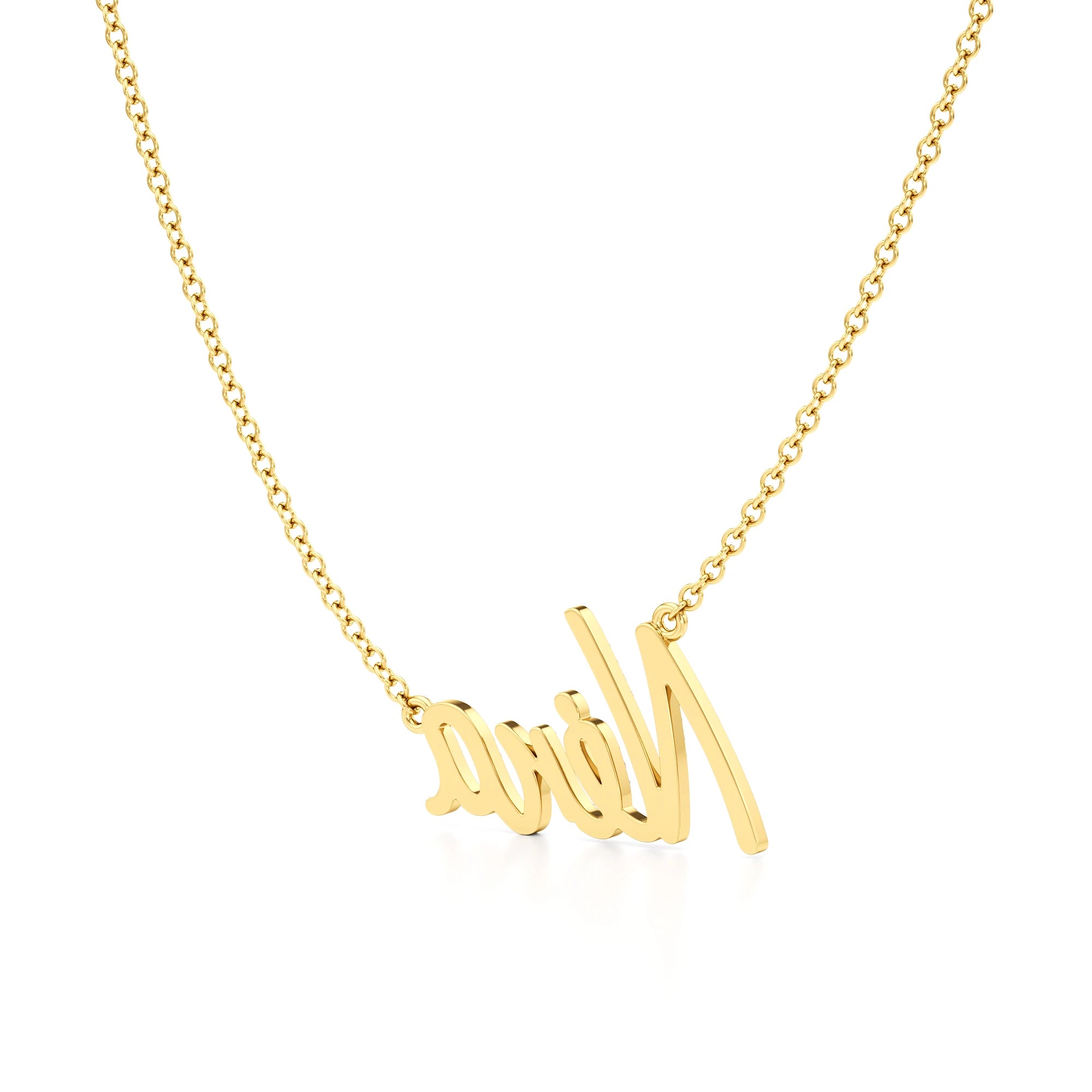 Name Necklace in Diamond Pavé