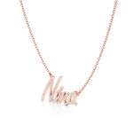 Name Necklace in Diamond Pavé