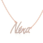 Name Necklace in Diamond Pavé