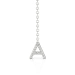 Diamond Pavé Double Initial Drop Necklace with Heart Detail
