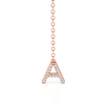 Diamond Pavé Double Initial Drop Necklace with Heart Detail