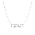 Date Necklace in Diamond Pavé