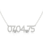 Date Necklace in Diamond Pavé