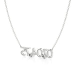 Date Necklace in Diamond Pavé