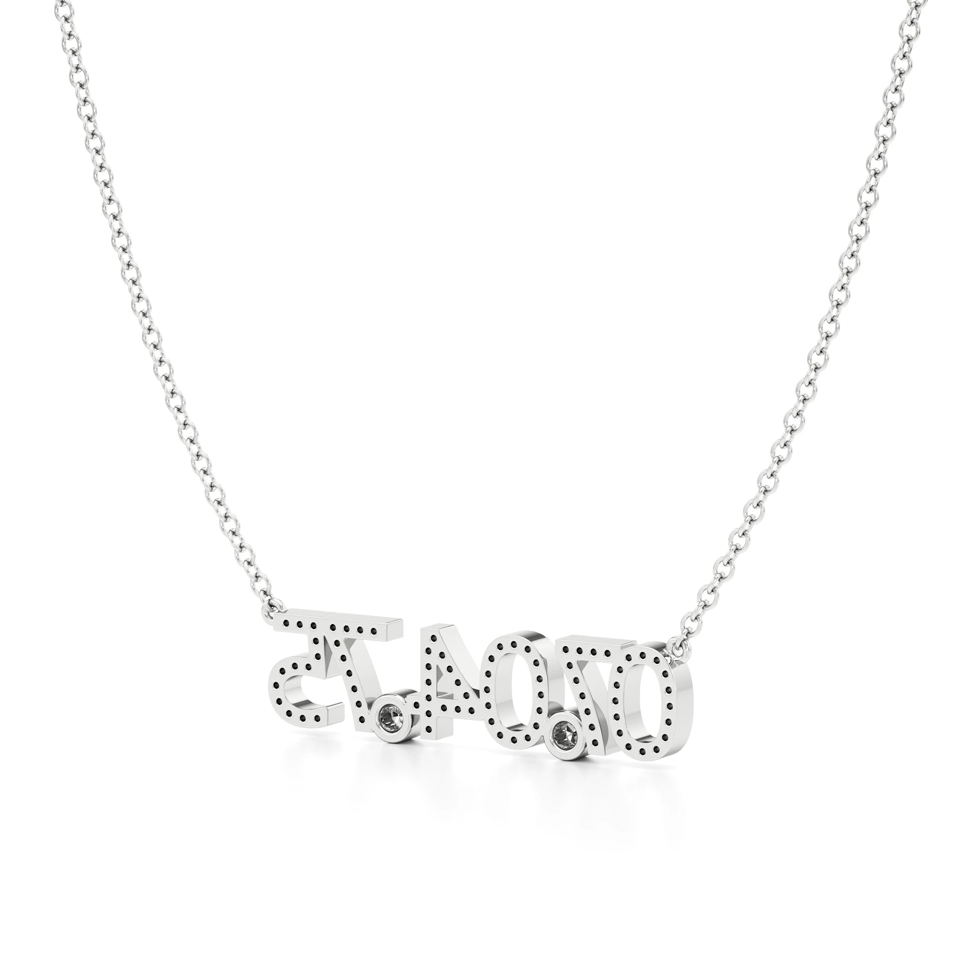 Date Necklace in Diamond Pavé