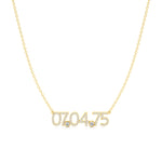 Date Necklace in Diamond Pavé