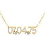 Date Necklace in Diamond Pavé