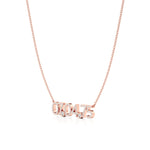 Date Necklace in Diamond Pavé