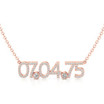 Date Necklace in Diamond Pavé