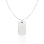Edgy Army Dog Tag Initial Year Necklace