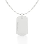 Edgy Army Dog Tag Initial Year Necklace