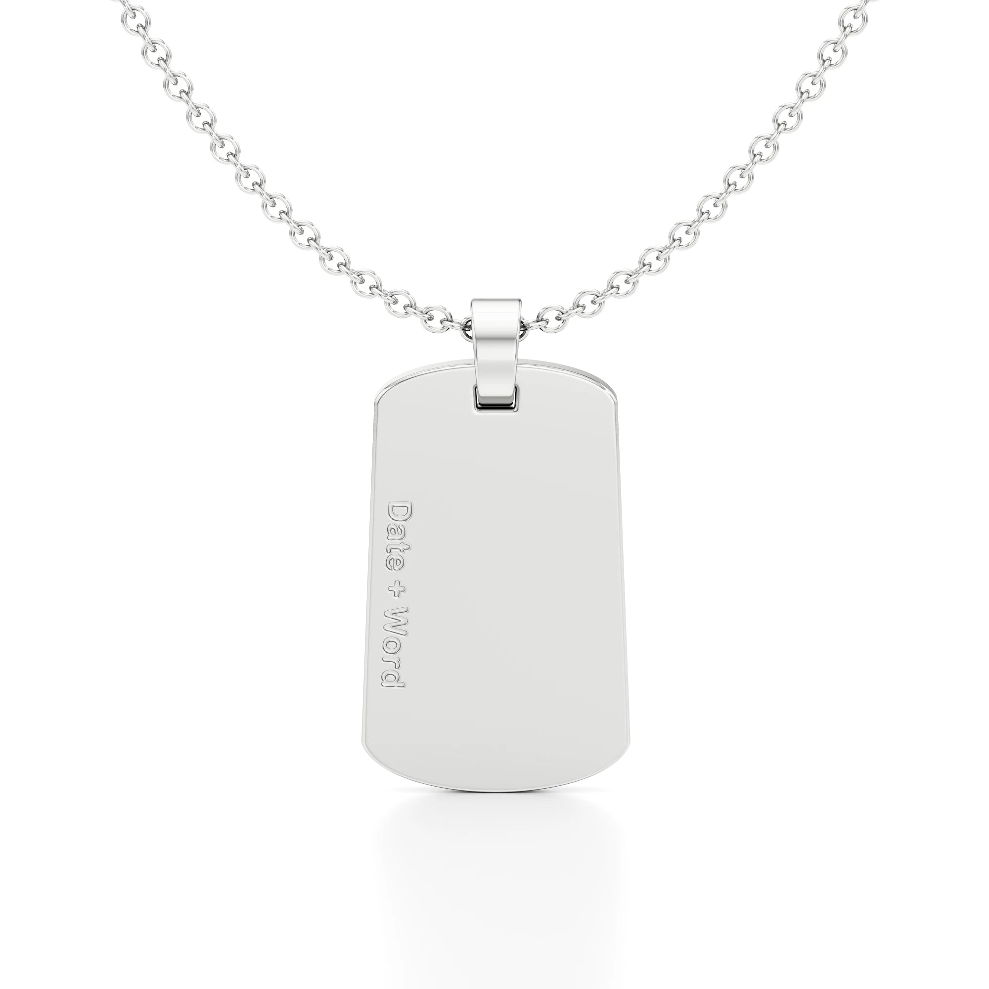 Edgy Army Dog Tag Initial Year Necklace