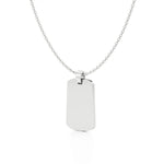 Edgy Army Dog Tag Initial Year Necklace